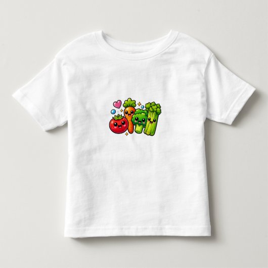 かわいい野菜 Y2K 赤ちゃんTシャツ トドラーTシャツ (正面)