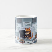 かわいい量子実験室の猫マグカップ コーヒーマグカップ (中央)