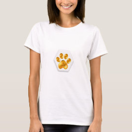 かわいい金の足跡 Tシャツ