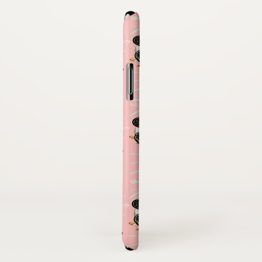 かわいい金ゴールドのグリッターのかわいいのパンダパターン Case-Mate iPhoneケース (裏面/右)