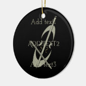 かわいい金ゴールドのチェロの音楽ファン セラミックオーナメント (左)