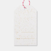 かわいい金ゴールドの喜び聖降誕祭を楽しむ ギフトタグ (裏面)