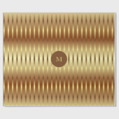 かわいい金ゴールドの背景と金ゴールドのストライプクリスマス ラッピングペーパー (フラット)