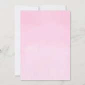 かわいい金ゴールドグリッター星雲ピンクのベビーシャワー 招待状 (裏面)