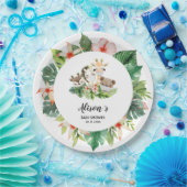 かわいい金ゴールドサファリフレンズ |ベビーシャワー紙プレート ペーパープレート (パーティー)