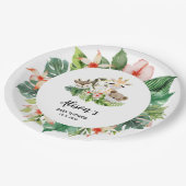 かわいい金ゴールドサファリフレンズ |ベビーシャワー紙プレート ペーパープレート (アングル)