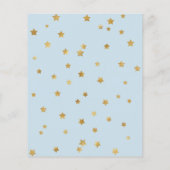 かわいい金ゴールドスターがベビーアドバイスカードを願う (裏面)