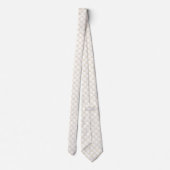 かわいい金ゴールドストロークラマ動物の白い柄 ネクタイ (裏面)