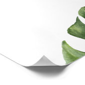 かわいい金ゴールドトロピカルパーム男女兼用ベビーシャワー ポスター (角)