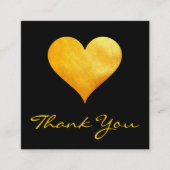 かわいい金ゴールドハートサンキューディスカウントカード 割引カード (正面)