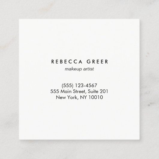 かわいい金ゴールドハートブラック美しいコンサルタント スクエア名刺 (裏面)