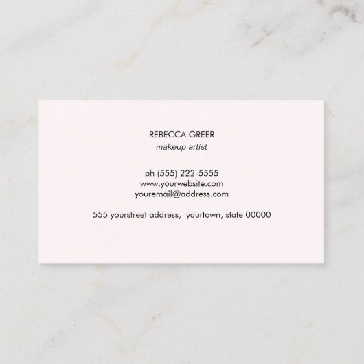 かわいい金ゴールドハートブラック美しいコンサルタント 名刺 (裏面)