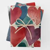 かわいい金ゴールドハートラッピング紙 ラッピングペーパーシート (インサイチュ)