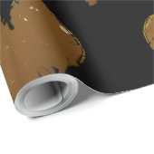 かわいい金ゴールドハート ラッピングペーパー (ロールコーナー)