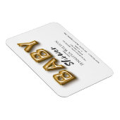 かわいい金ゴールドバブルバルーンおもしろい赤ちゃん救シャワーシャワー マグネット (右側)