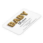 かわいい金ゴールドバブルバルーンおもしろい赤ちゃん救シャワーシャワー マグネット (左側)