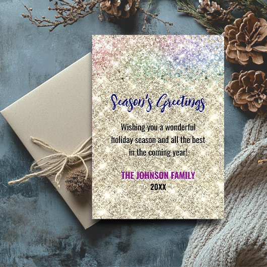 かわいい金ゴールドフェイクグリッタークリスマス新年