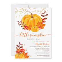 かわいい金ゴールドフローラカボチャ水カラーベビーシャワー