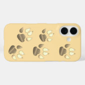 かわいい金ゴールドペット犬の足 Case-Mate iPhoneケース (裏面 (横))