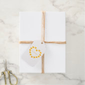 かわいい金ゴールドモダンハートカスタムバレンタインデー ギフトタグ (麻糸付属)