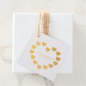 かわいい金ゴールドモダンハートカスタムバレンタインデー フェイバータグ (箱)