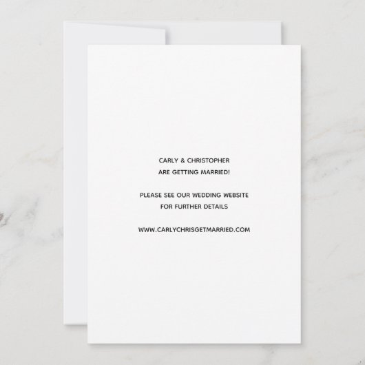 かわいい金ゴールドワックスシール写真ミニマリスト日付を保存 セーブザデート (裏面)