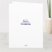 かわいい金ゴールド縁取りピンクの花バチェロレッテ サンキューカード (裏面)