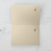 かわいい金ゴールド音楽チェロは文字の挨拶状を加えます サンキューカード (内部)