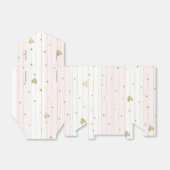 かわいい金ゴールド&ピンクハート フェイバーボックス (折り畳みなし)