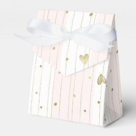 かわいい金ゴールド&ピンクハート フェイバーボックス