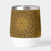 かわいい金ゴールド&ブラックドットアートパターン (背面)