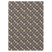 かわいい金ゴールド/青紅葉 テーブルクロス (正面)