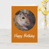 かわいい金ペットスナネズミ カード (黄色い花)