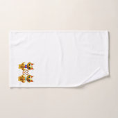 かわいい金猫カップル バスタオルセット (ハンドタオル)