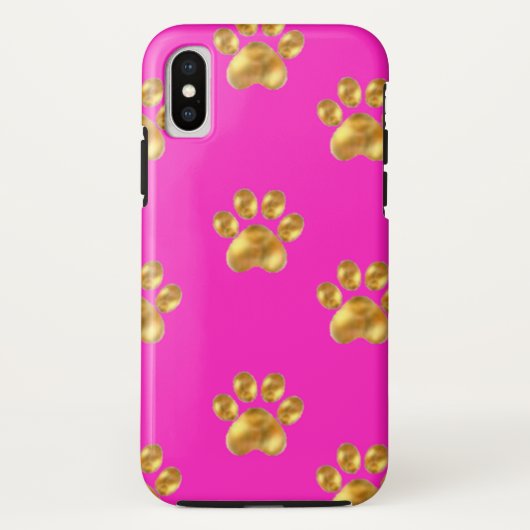 かわいい金色の肉球 Case-Mate iPhoneケース (裏面)