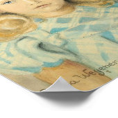 かわいい金髪の少女 ポスター (角)