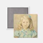 かわいい金髪の少女 マグネット (正面/裏面)