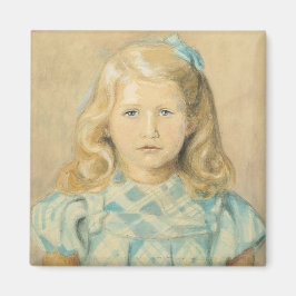 かわいい金髪の少女 マグネット