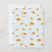 かわいい金魚が泳ぐ水中名前をカスタムする サンキューカード (裏面)