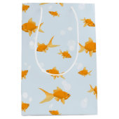 かわいい金魚が泳ぐ|過去記事 ミディアムペーパーバッグ (正面)