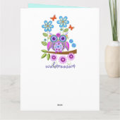 かわいい金魚とカスタム文字誕生日 カード (裏面)