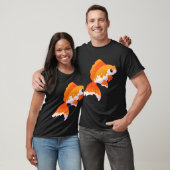 かわいい金魚アート Tシャツ (ユニセックス)