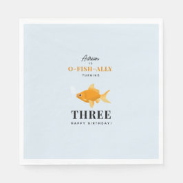 かわいい金魚スイミングウォーター子供の誕生日パーティー スタンダードランチョンナプキン