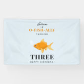 かわいい金魚スイミングウォーター子供の誕生日パーティー 横断幕 (横)