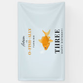 かわいい金魚スイミングウォーター子供の誕生日パーティー 横断幕 (縦)