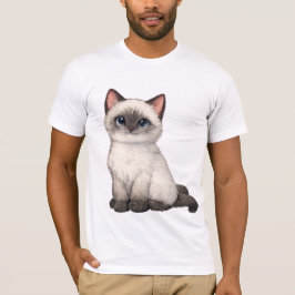 かわいい金魚鉢の子猫 Tシャツ