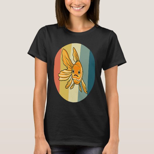 かわいい金魚 アクアリストの趣味の魚 Tシャツ (正面)