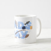 かわいい釣り好き父の日 コーヒーマグカップ (正面右)