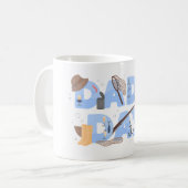 かわいい釣り好き父の日 コーヒーマグカップ (正面左)