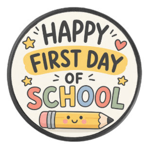 かわいい鉛筆のイラストがキュートな「おめでとう!学校が始まる日」ステッカー アイスホッケーパック